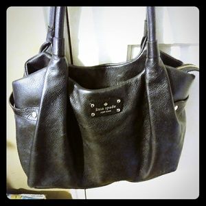 Black leather Kate Spade handbag